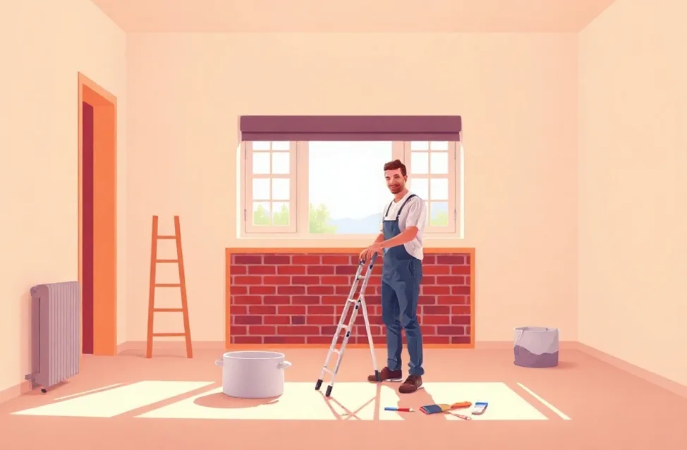 Intérieur rénové après travaux de peinture à Rueil-Malmaison